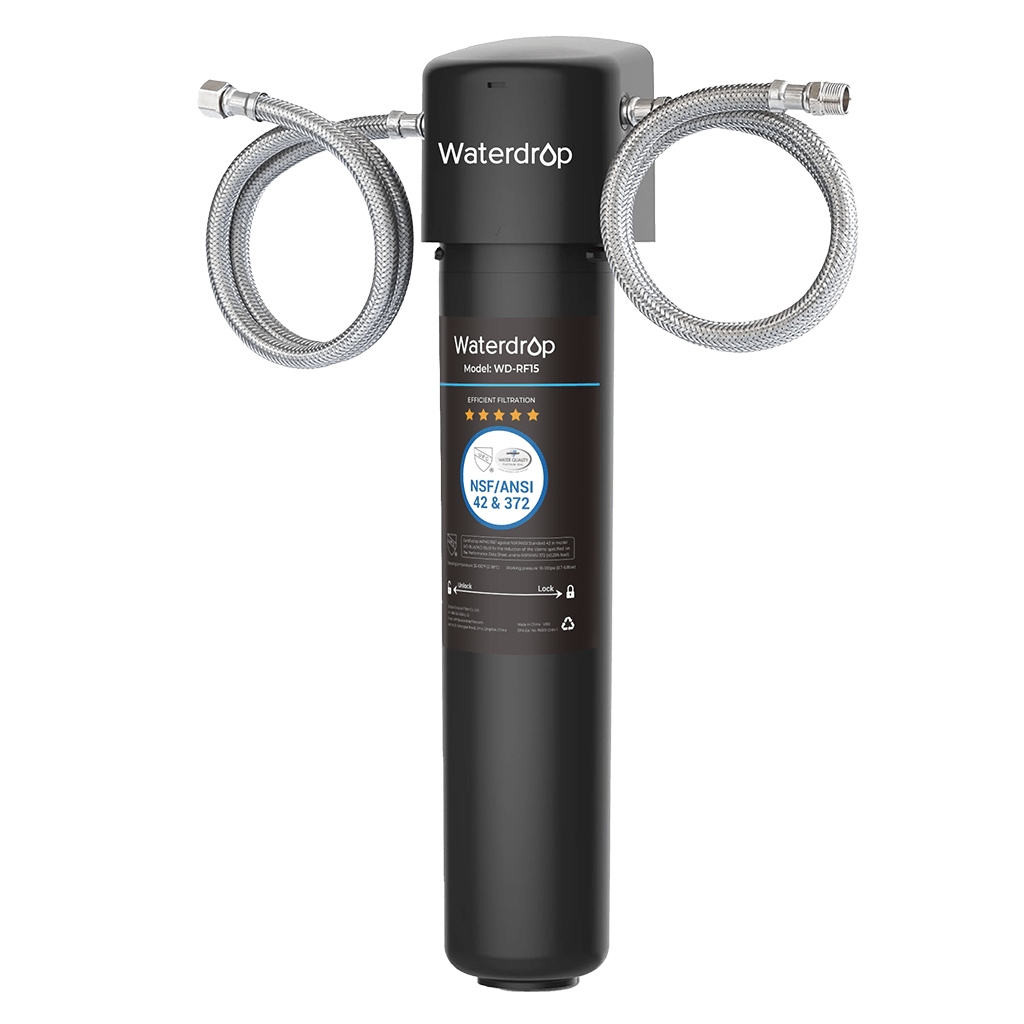 Waterdrop 15UA Under Sink Water Filter System, Reduces Lead, Chlorine, Bad Taste & Odor, Under Counter Water Filter Direct Connect to Kitchen Faucet, NSF/ANSI 42 Certified, 16000 Gallons, USA Tech