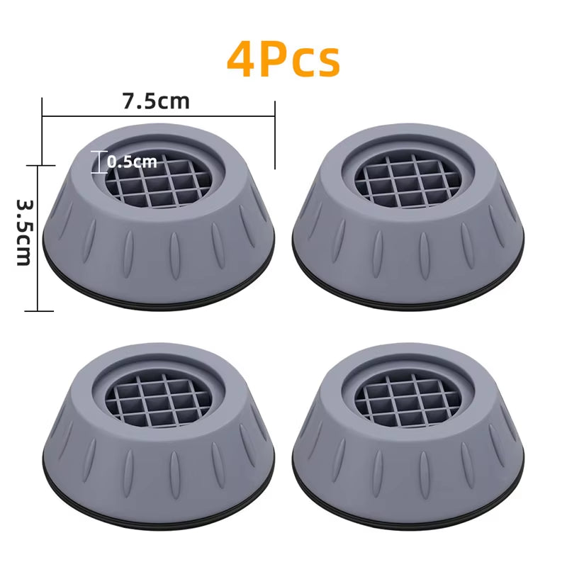 4 Pcs Shock and Noise Cancelling Washing Machine Support, Noise Reducing and Anti Slip Anti Vibration