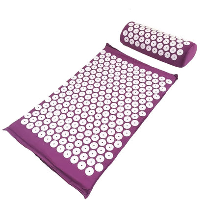 Massager Cushion Massage Yoga Mat Acupressure Relieve Pain Stress Back Body Pain Spike Mat Acupuncture Mat and Pillow Set