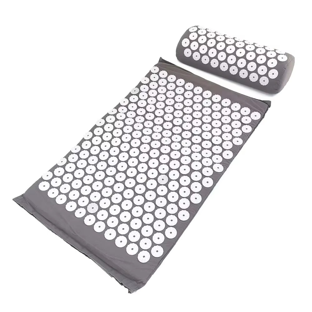 Massager Cushion Massage Yoga Mat Acupressure Relieve Pain Stress Back Body Pain Spike Mat Acupuncture Mat and Pillow Set