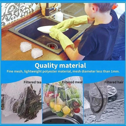 Kitchen Sink Strainer Mesh Bag- 200 PCS Disposable Sink Net Strainer Filter Bags for Sink Drain for Collecting Kitchen Food Waste Leftover Garbage