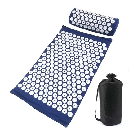 Massager Cushion Massage Yoga Mat Acupressure Relieve Pain Stress Back Body Pain Spike Mat Acupuncture Mat and Pillow Set