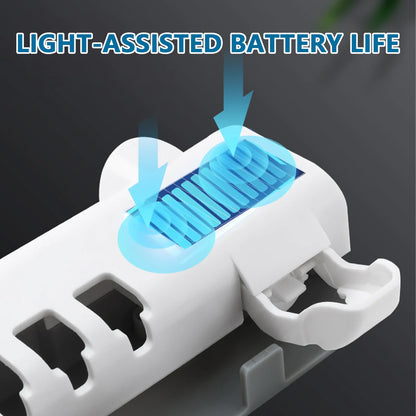 UV Light Sanitizer Toothbrush Holder Cleaner & Automatic Toothpaste Dispenser