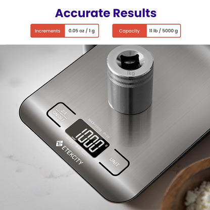 Precision Digital Food Kitchen Scale – Accurate Grams & Ounces Measurements for Weight Loss, Baking, and Cooking