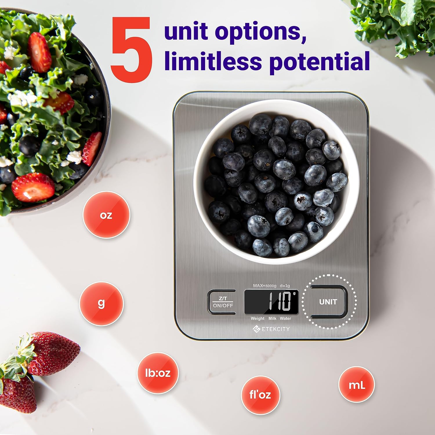 Precision Digital Food Kitchen Scale – Accurate Grams & Ounces Measurements for Weight Loss, Baking, and Cooking