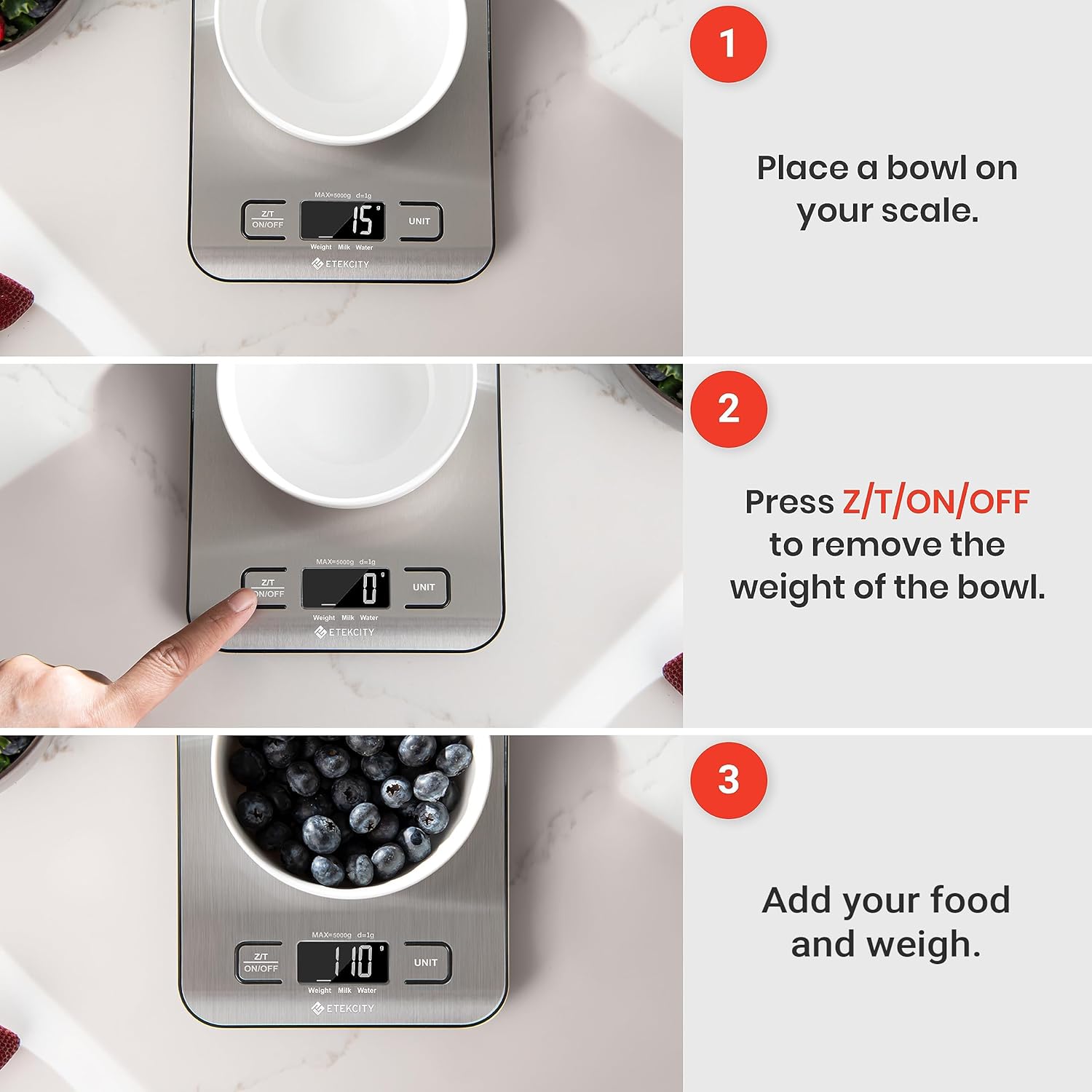 Precision Digital Food Kitchen Scale – Accurate Grams & Ounces Measurements for Weight Loss, Baking, and Cooking