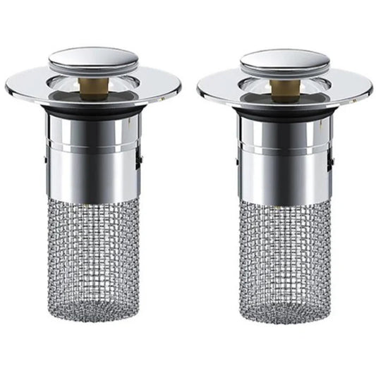 2PC Bathroom Sink Stopper,Bathroom Sink Drain Strainer 