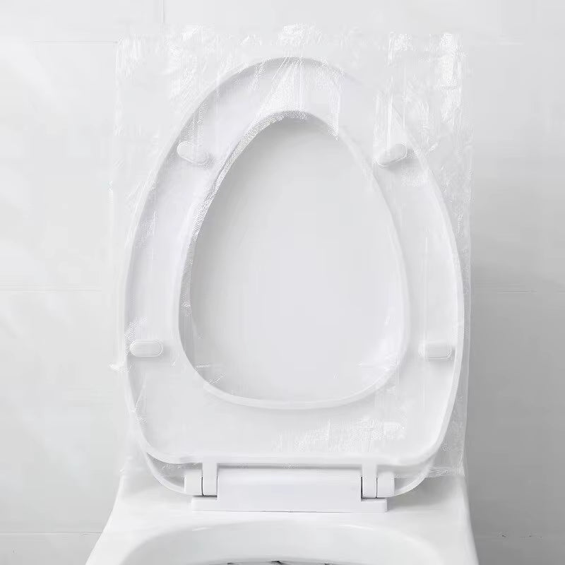 50 Pcs Disposable Plastic Toilet Seat Cover